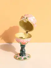 バラの花のロシア製エッグデコレーション【ドレッサー装飾品・ジュエリーボックス】
