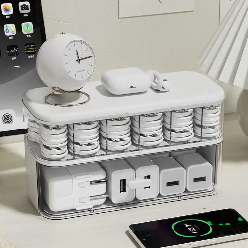 3in1充電ケーブルの仕様と使い方：デスク用多機能充電ケーブル整理ボックスの実際の性能を解説