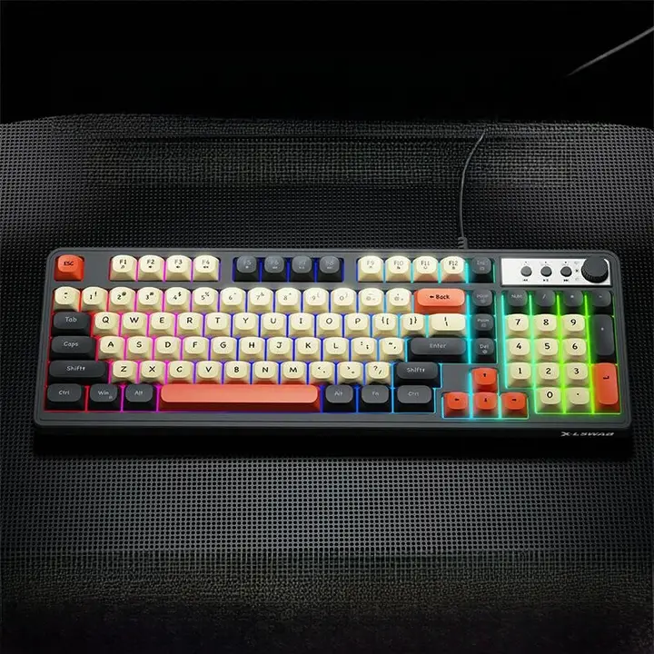 EWEADN 静音設計のゲーミングキーボード・マウスセット【有線・高感度・テクスチャー付き】（セットアップ対応）