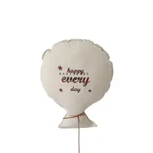 北欧風ベビー誕生日記念刺繍クッション【名前入り・バルーンデザイン】