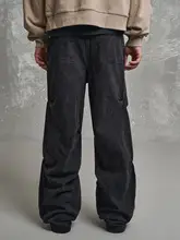 ヴィンテージデザインのデコンストラクションパンツ【ブラック・ハイストリート・デニム】