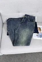 ハイウエストデニムパンツ【アメリカンレトロ風・フレアデザイン・春秋用】