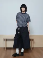 クロップドパンツ レディース 涼感 ハイウエスト ベルト付き ルーズ 着痩せ ヴィンテージ きれいめ