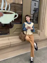 高腰コーデュロイ微フレアパンツ【1990年代ヴィンテージ風・レディース】