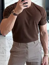半袖Tシャツ メンズ クルーネック ホワイト ストレッチ フィット マッスルフィット ジム スポーツ 夏