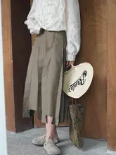 不規則なプリーツハーフスカート【秋用・デザイン性・Aライン】