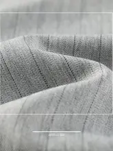 ストライプデザインのハイウエストワイドパンツ【シルクスカーフ付き・秋春用・上品なドレープ感】（セットアップ対応）