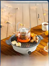 囲炉裏 お茶を煎れる 家庭用 電気陶器コンロ 電気焼き物 茶入れ 茶具 冬