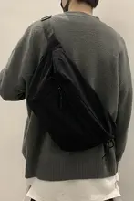 大容量 メンズ シンプル 無地 ショルダーバッグ【学生用・ストリートスタイル・スポーツ・ウエストバッグ】