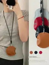 マグネット付きレザーイヤフォンポーチ【ネックストラップ・ミニキーケース・アクセサリー】
