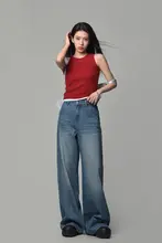 SIXI ワイドレッグデニムパンツ【レディース・フィット・夏用】