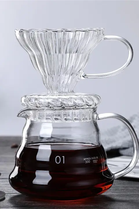 耐熱ガラス コーヒーポット シェア向け ハンドドリップ フィルター V60