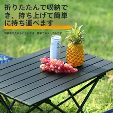 アウトドア折りたたみテーブル【カーボンスチール製・携帯用・キャンプ・バーベキュー・ピクニック用】