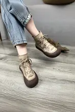 レディース レトロデザイン 穴あきフラットサンダル【牛革製・春夏用・快適なソフトソール】