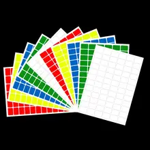 娄兴 72シート 30x20mm ラベルシール【空白・プリント対応・カラー印刷可・仕事用分類ステッカー】