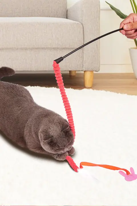 猫じゃらし ペット用品 おもちゃ 耐噛み 長い棒