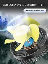 12V 24V 車載用静音USBファン【強力風力・後部座席用・大型車両対応】