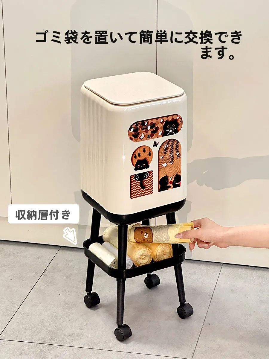 キッチン卓上ゴミ箱の選び方：フタ付きプレス式12L大容量モデルの実用性と設置ガイド