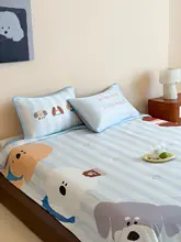 耳元が可愛い！カートゥーンデザインのニット冷感掛け布団【洗濯機対応・夏用】