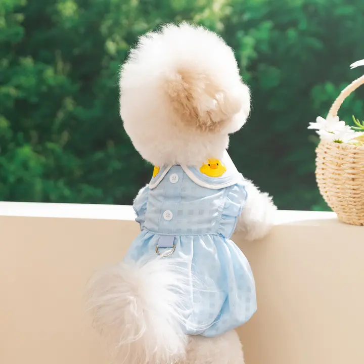 hipidog テディベア風デザインのペット用夏用ドレス【春夏新作・犬用・フリル付き】