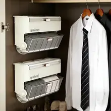 高級感ある壁掛け式内衣収納ボックス【二用・省スペース】