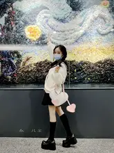 粉色ハートデザインの可愛いサブカル風ショルダーバッグ【カジュアル・ワンショルダー・斜め掛け】