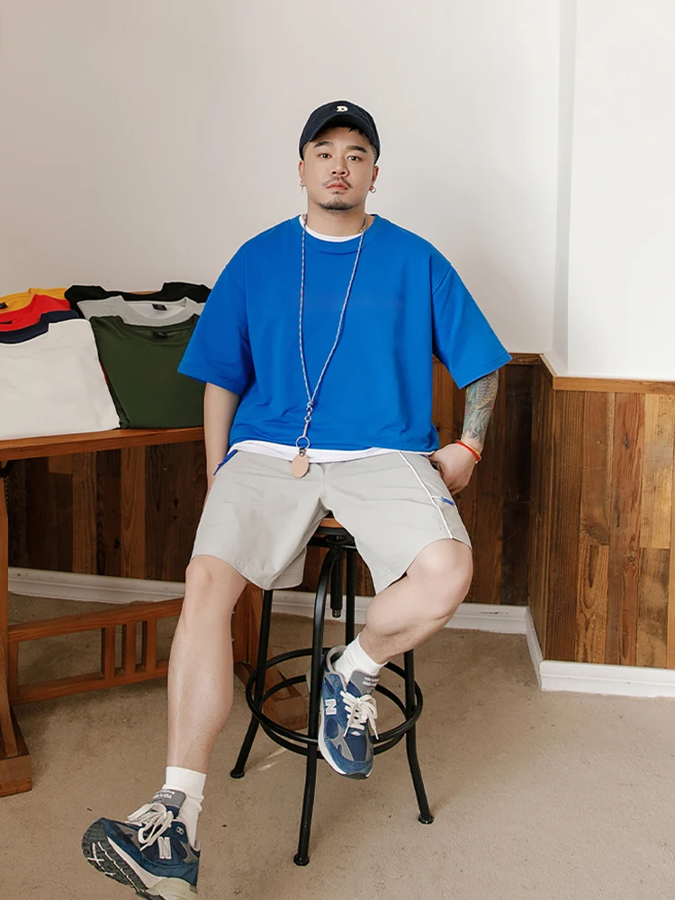 ビッグtシャツのサイズ選びに役立つ：Waynexzavier メンズ ラウンドネック キャンプ用純色Tシャツ