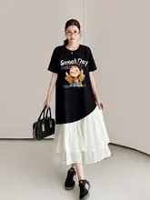 体型をカバーするエレガントな夏のワンピース【半袖・ゆったり・マタニティ対応・フレンチスタイル】（セットアップ対応）