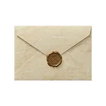 浮彫りテクスチャーの金箔押し厚手封筒と便箋セット【高級感あふれるラッピング・手紙や情書に最適】（セットアップ対応）