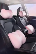 かわいいキャラクターの車用頭部枕【ネックサポート・腰サポート】