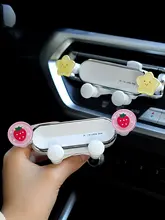 車載スマホホルダー【防振設計・エアコン吹出口対応・可愛いデザイン】