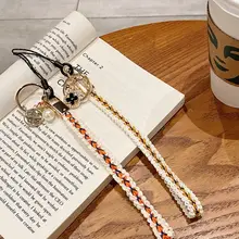 ファッション編み込みスマホストラップ【防失・ユニバーサルアクセサリー・新作・女性用】