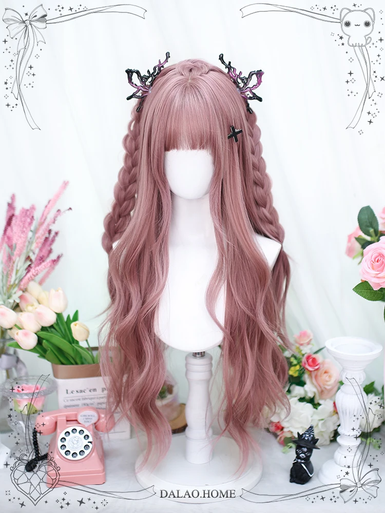 二次元ロリータ風カールウィッグ：ウェーブタイプのリアル質感と全頭セットによるプールヘアアレンジ実現