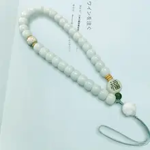 高品質ブレスレット式スマホストラップ【手作りビーズ・男女兼用・落下防止・中国風デザイン】