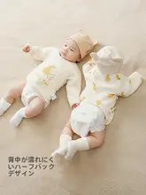 秋冬用の純綿ベビー半背衣【保温・新生児用・和尚服スタイル】