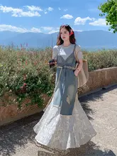牛仔生地の不規則デザインキャミワンピース&Tシャツ【春夏用・おしゃれ・女性用】（セットアップ対応）