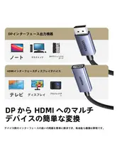 DisplayPort HDMI 変換アダプタ 4K対応 PC モニター テレビ 接続 「UGREEN」