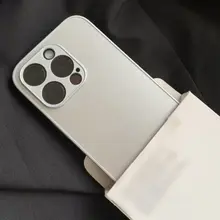 ナノマット指紋防止iPhoneケース【シルバーグレー・フルカバー・シンプルデザイン】