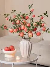 リンゴ 人工花 飾り用花枝 偽花 リビング用 花挿し ドライフラワー 飾り 喜び