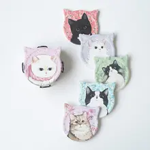 猫デザインの吸水コースター【陶器製・熱対策・防滑】