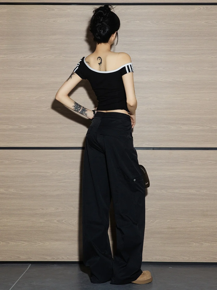 黒スウェットパンツ i.t フィット直筒タイプ：速乾・高腰設計のカジュアルワークパンツ