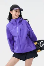 Camel 紫色の防水ジャケット【メンズ・アウトドア・登山用・紫外線防止・ハードシェル】