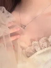 モビウスリング ハートネックレス【チタン製・ロングチェーン・シンプルデザイン】