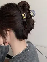高級感漂う大ぶりH型ヘアクリップ【多毛対応・シンプルデザイン】
