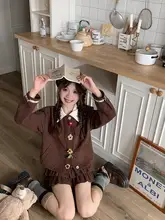 ハンドメイドフラワーレース襟付きジャケット【女性用・ショートスカート・おしゃれ】（セットアップ対応）