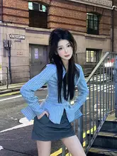 美式スタイルのウエストフィット長袖シャツ【春秋用・独特で魅力的】