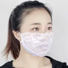 夏用レース口覆い【洗える・薄手・通気性・防塵】