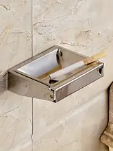 穴あけ不要の壁掛け用ステンレススチール灰皿【トイレ用・小型・フタ付き】
