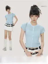 半袖Tシャツ 女性 夏用 ボディフィット 冷感 カーディガン