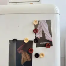 レトロな木製冷蔵庫マグネット【オシャレなインテリア・写真飾り】